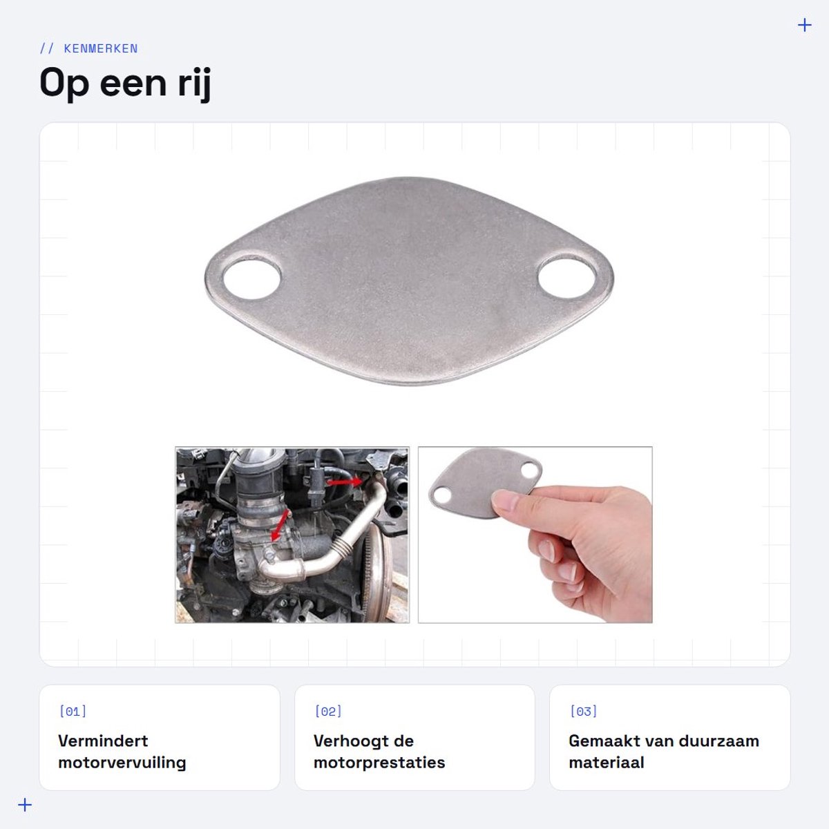 Dailygoods- EGR Ventiel Blindblokplaat Kit - Vervangingsonderdeel - Auto/Motor Benodigdheden - Hoogwaardige Kwaliteit - Innovatief Ontwerp - Betrouwbare Prestaties - Afsluitplaat