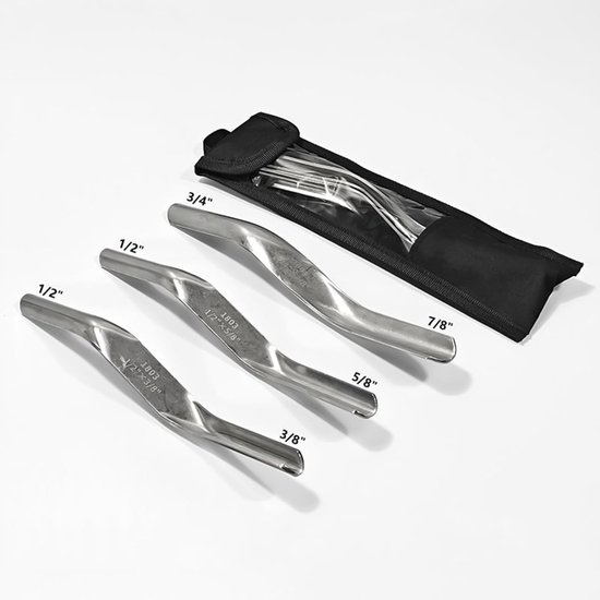 Voeg Gereedschap Set - Kitgereedschap Afdichting - Tegels Afwerken - Dubbele Kop Roestvrij Staal - 3 Stuks - Zilver — afbeelding 2