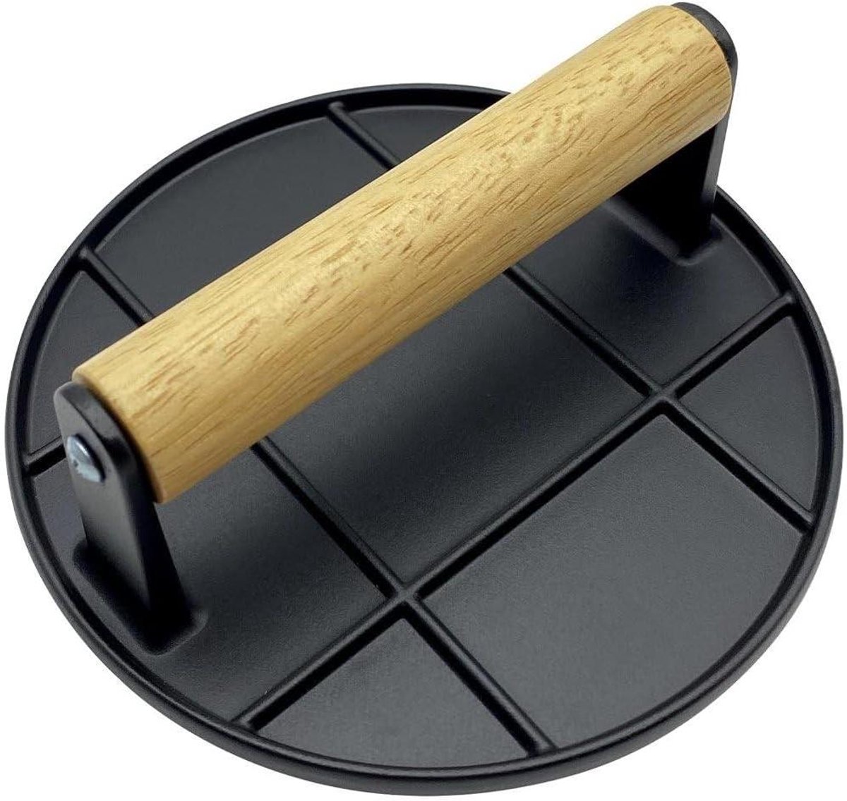 Hamburgerpers Gietijzer - Burger Maken Vlees - Perfecte Burgers Grillen - Antiaanbak Gietijzer - 16 x 16 x 6 cm