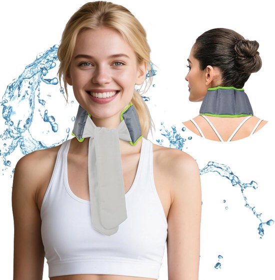Verkoelende Handdoek - Koeldoek Nekwikkel - Sport & Outdoor - Directe Verfrissing - 100 cm - Grijsgroen — afbeelding 3