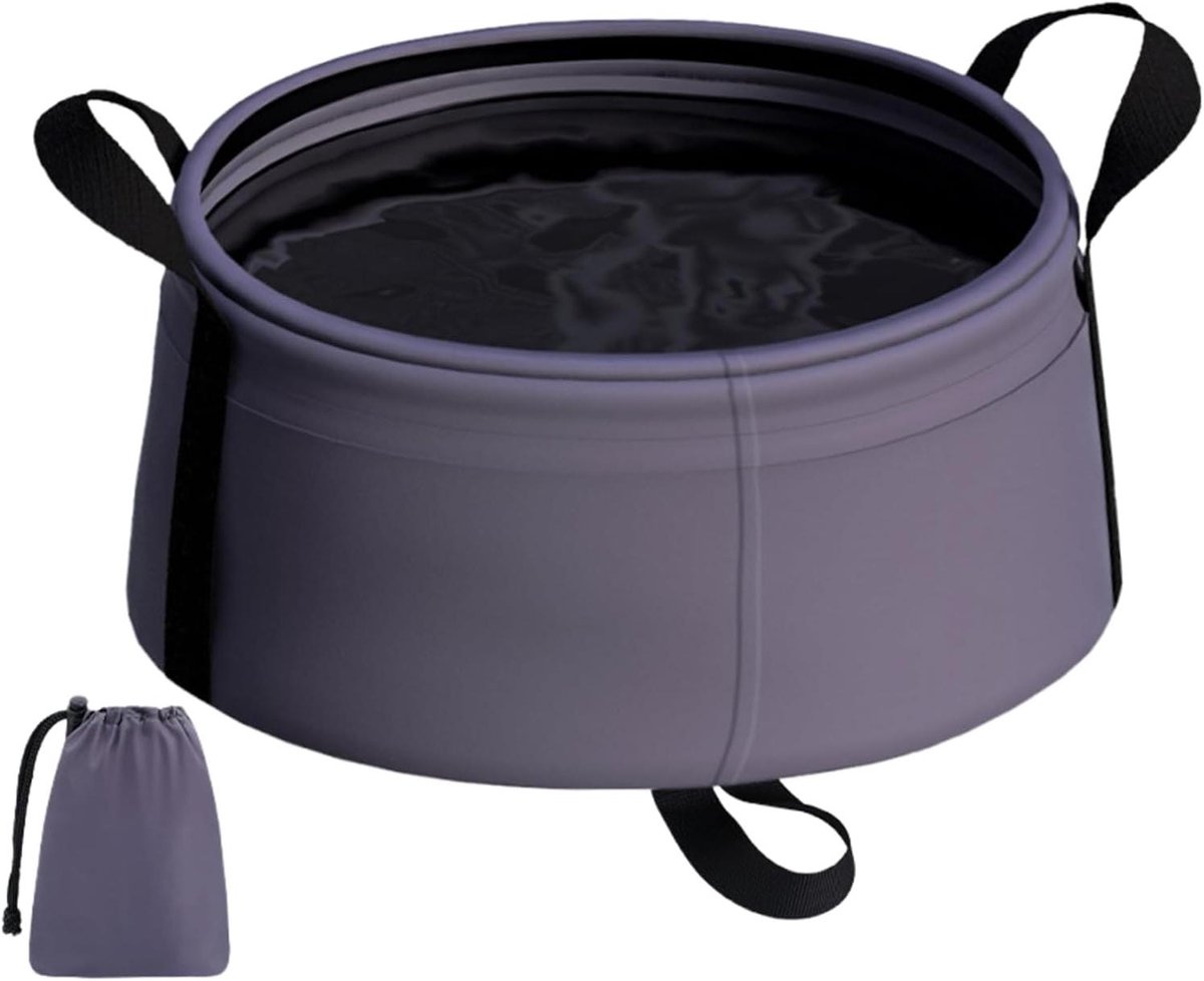 Opvouwbare emmer - Wasbak Bak - Water transporteren - Hittebestendig - 85 liter - Paars