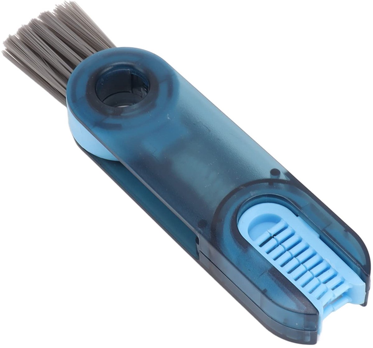Dailygoody - 3-in-1 Flesdekselborstel - Multifunctionele Reinigingsborstel - Snelle Droogsnelheid - Blauw - Roestvrijstalen Borstel - Geschikt vo