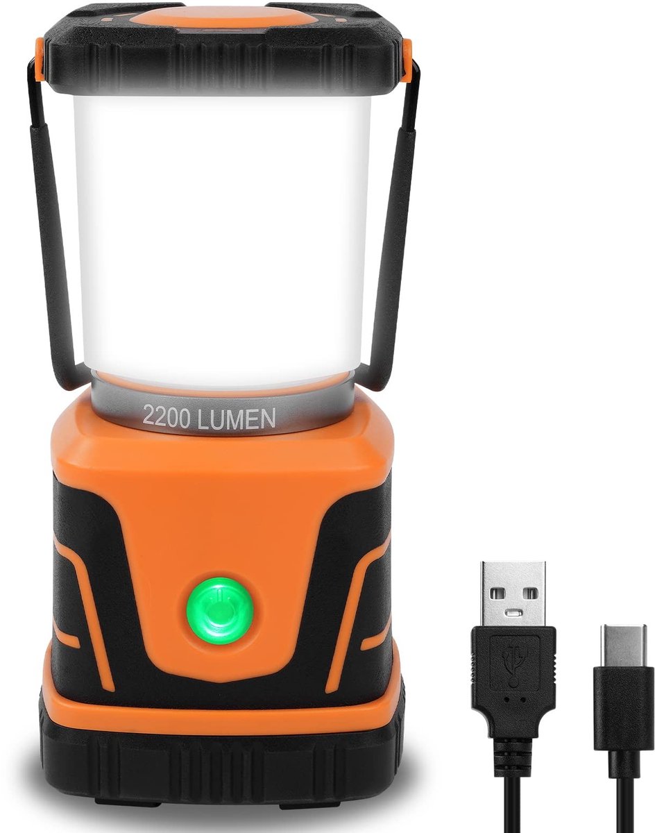 Dailygoody - OmGoods - Dailygoody - Campingverlichting - Oplaadbaar - 2200 lumen - Dimbaar - Powerbank - Noodverlichting - Geschikt voor wandelen - Tentverlichting