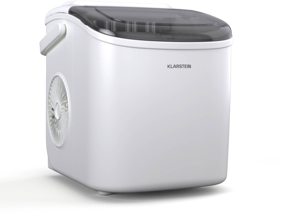 Klarstein ijsblokjesmachine - 12 kg/24 uur, 2 maten, 1,3 liter watertank, LED-display, transparant deksel, draagbaar, ijsblokjesmachine voor feestjes/tuinfeesten - voor Bar - IJsschep - Mobiel - Ice Maker - Ice Cube Maker - IJsmaker