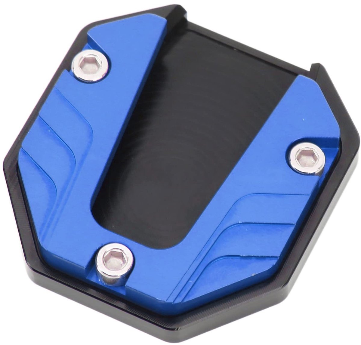 Dailygoody - Motorfiets Zijstandaard Plaat Pad - Universele Kickstand Pad - Stevig en Slijtvast - Blauw - Ideaal voor Zachte Oppervlakken - Verlenging