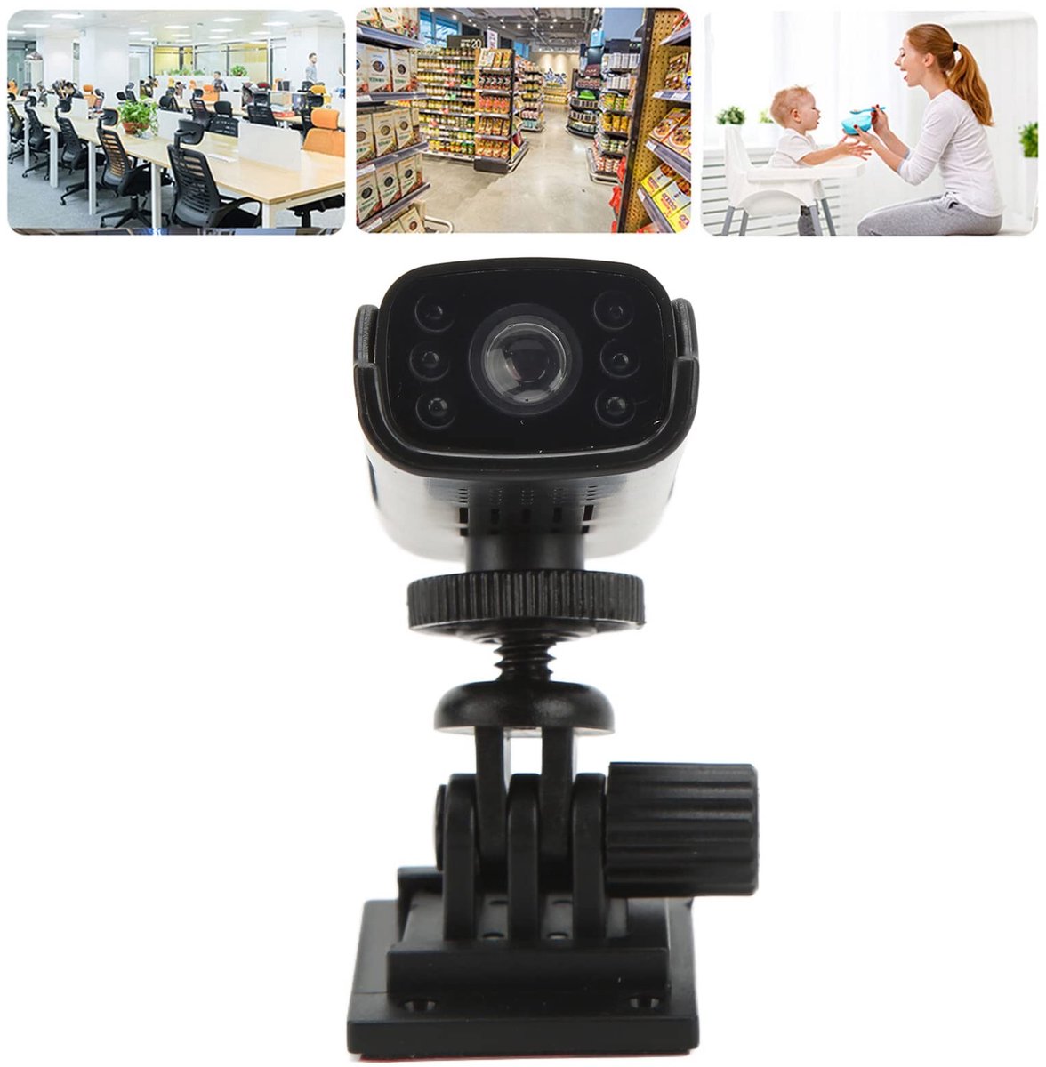 Dailygoody - Beveiligingscamera - Smart WIFI - Nachtzicht - Indoor - Cyclische Video-opname - 1080P - Veiligheidsoplossing voor thuis - Compact m