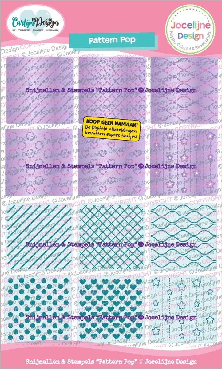 Snijmallen en stempels pattern pop