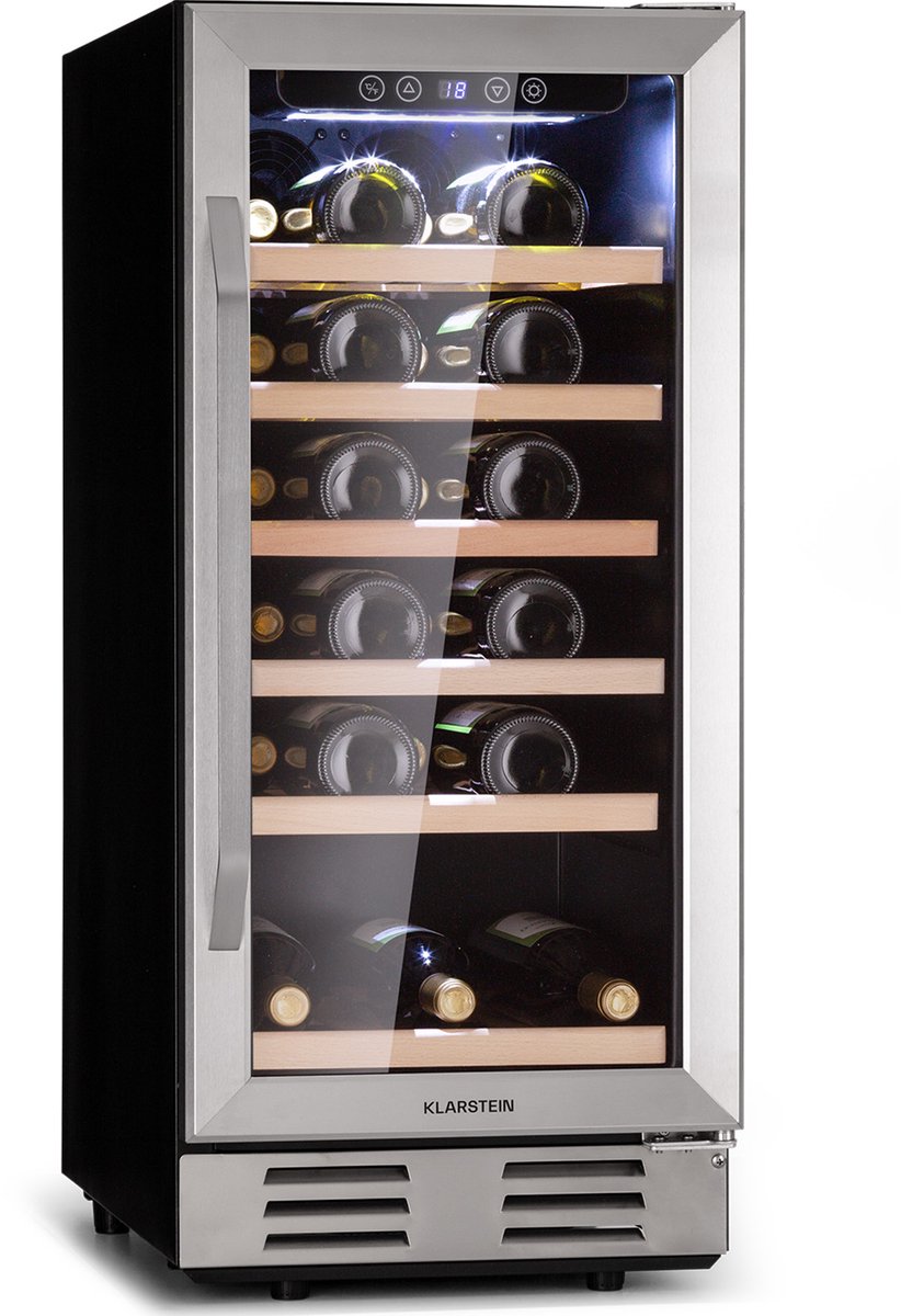 Vinovilla 29 Built-In wijnkoelkast 81 l / 29 fl. Roestvrijstalen glazen deur