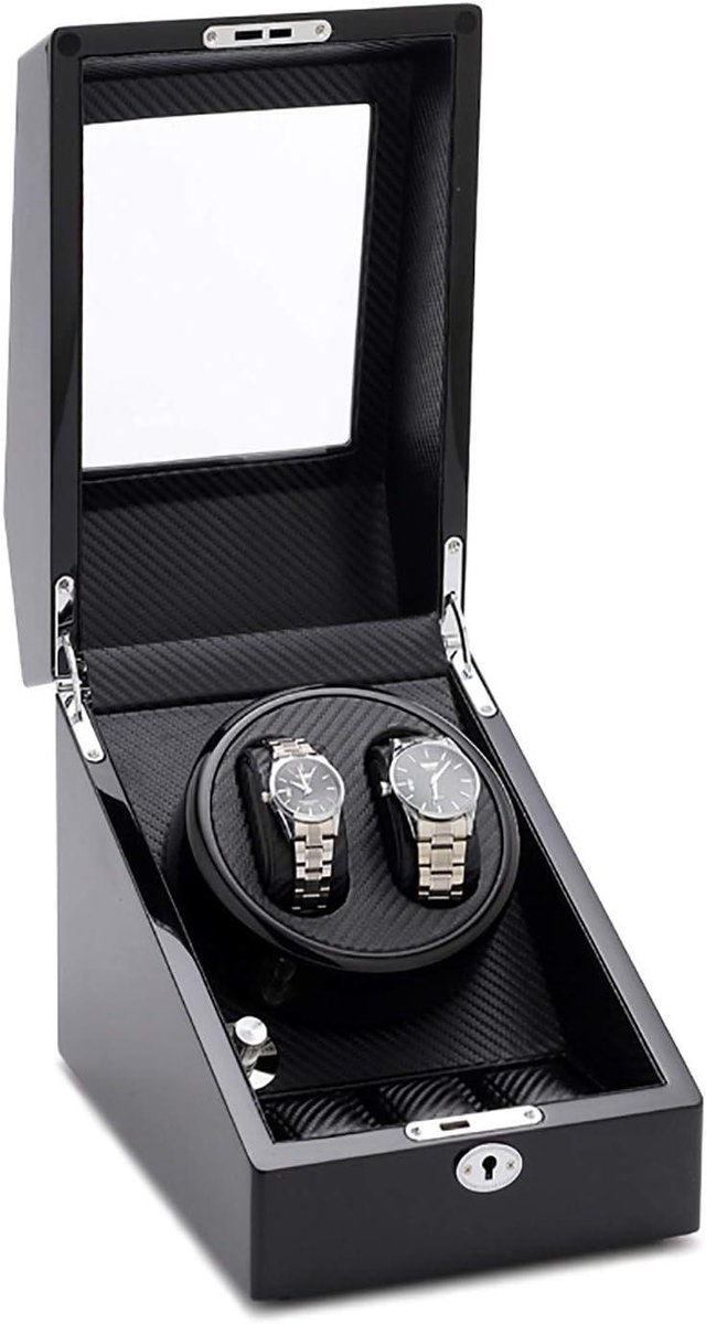 Automatische Horlogedoos - Opwindbox Horloges - Horloges Beschermen - Stil en Stilvol - 5 Horloges - Zwart