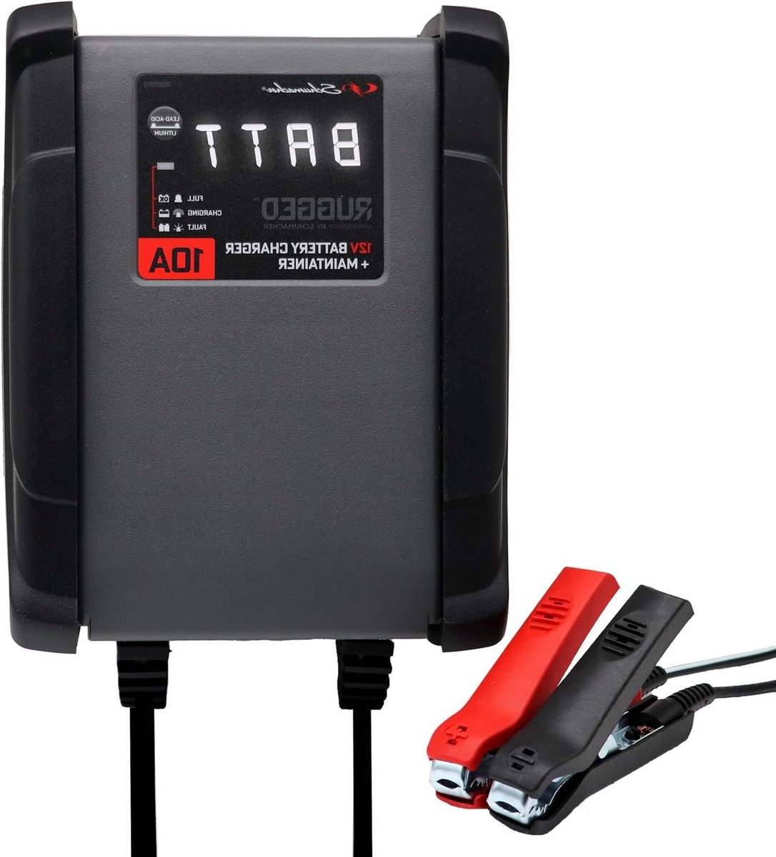 Acculader Auto - Batterijlader Onderhouder - Voertuig Accu Opladen - IP66 Waterdicht - 12V 10A - Zwart