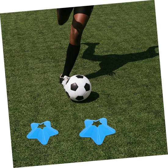 Voetbal Trainingsschijven - Markeringsborden Kegels - Sporttraining Verbeteren - Sterke Taaiheid Valbestendig - 17.5x17.5x5 cm - Blauw — afbeelding 2