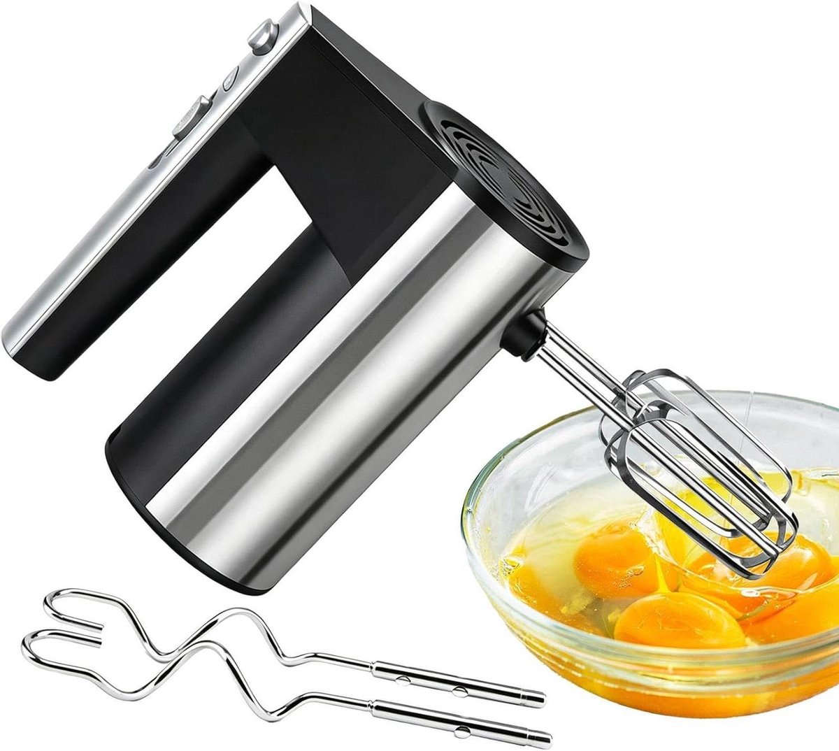 Handmixer - Keukenmixer Elektrisch - Bakken en Koken - Antislip Handgreep - 9.5 x 17.5 x 9.5 cm - Afzonderlijke kenmerken
