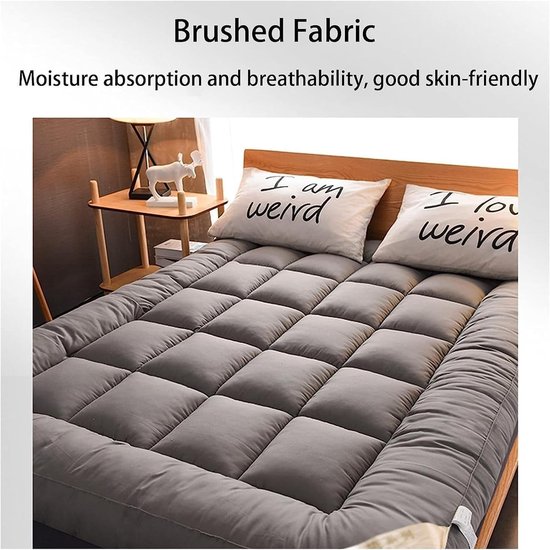 Opvouwbare Futon Matras - Japanse Vloermat - Logeren en Reizen - Ergonomisch Ontwerp - 90 x 190 cm - Grijs — afbeelding 3