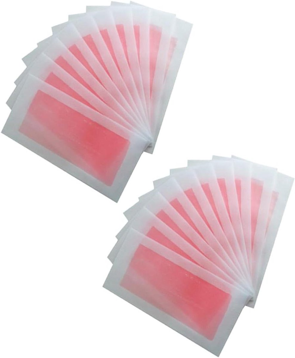 Ontharingswasstrips - Wax Strips - Gladde Huid - Vetvrij Papier - 20 Stuks - Roze