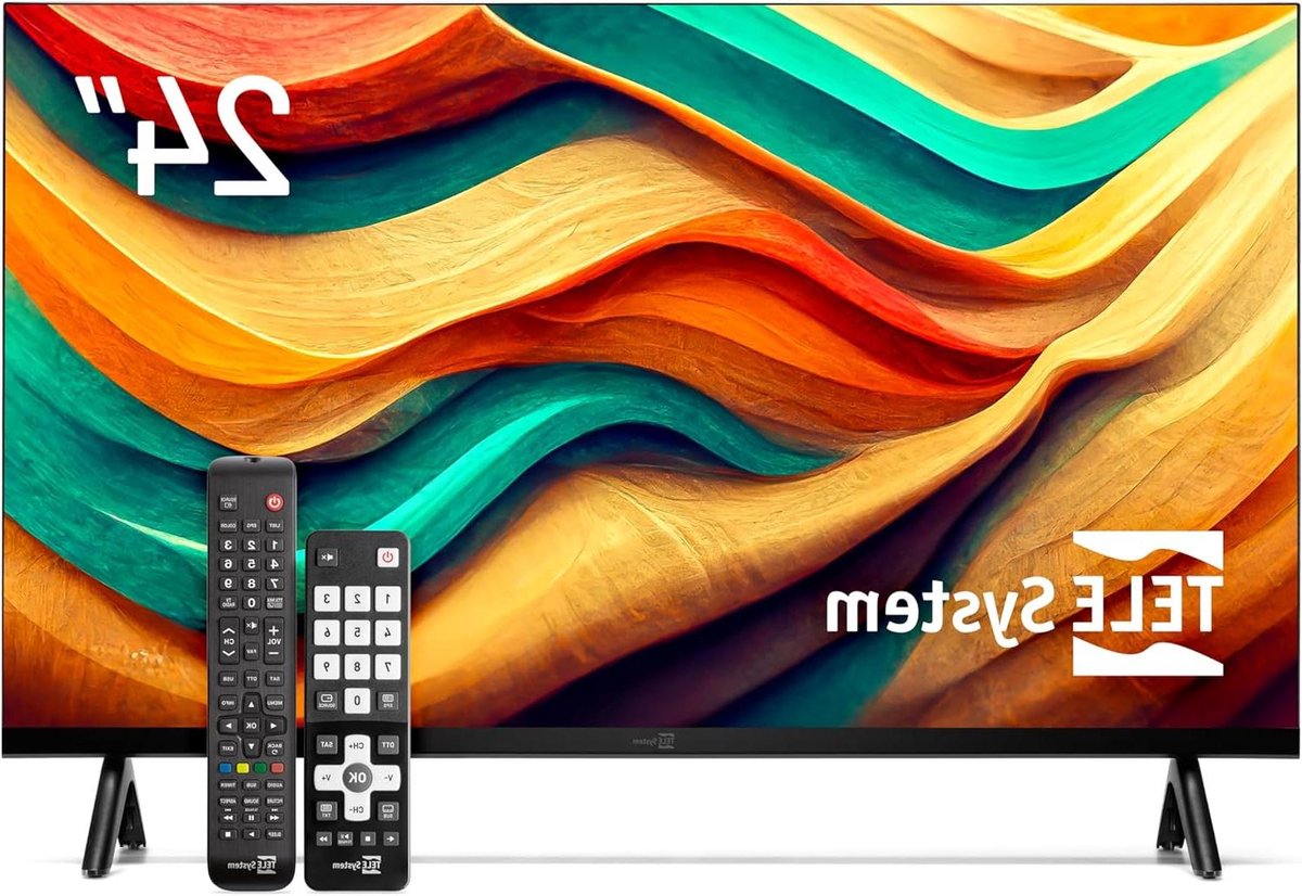 HD LED TV - Televisie Scherm - Kijken van Programma's - Dubbele Tuner - 24 Inch - Zwart