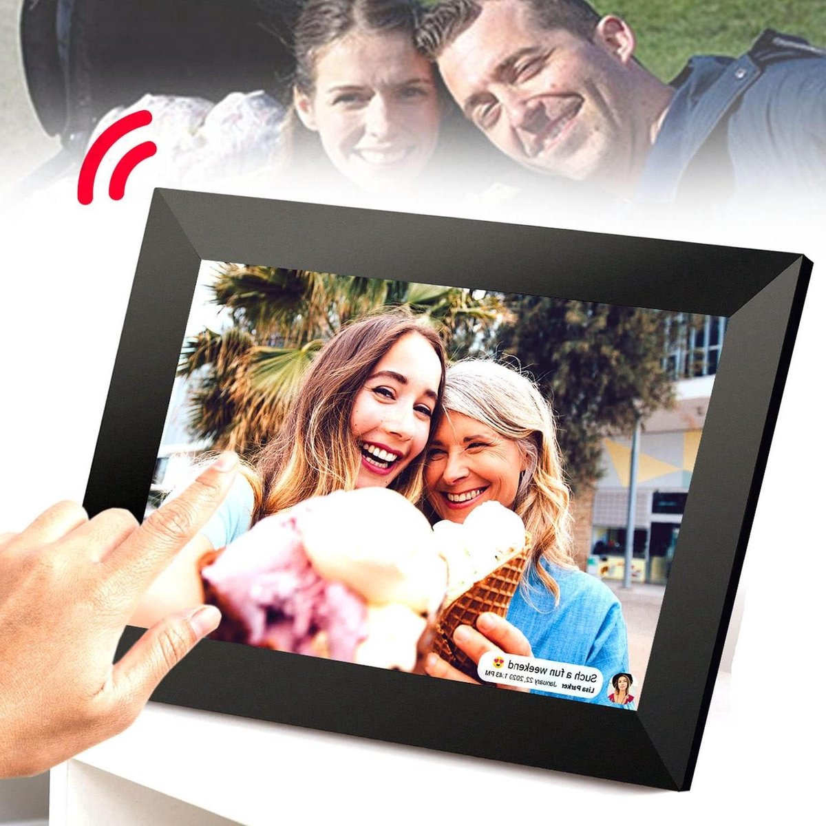 Digitale Fotolijst - Smart Display - Herinneringen Delen - App Bediening - 10.1 Inch - Zwart