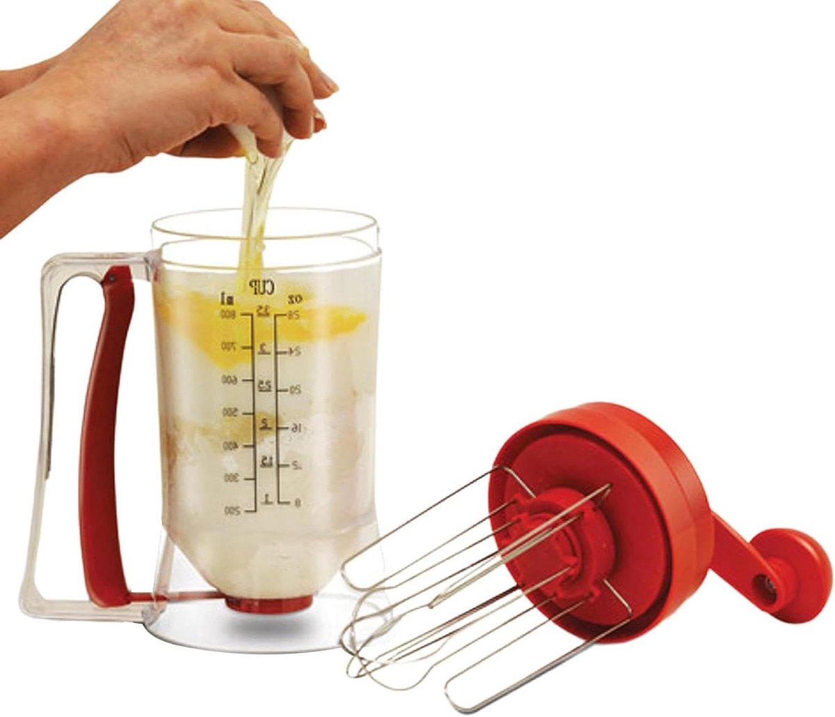 Pannenkoek Beslag Dispenser - Cake Beslag Schenker - Bakken en Decoreren - Nauwkeurige Dosering Handvat - 900ml - Transparant