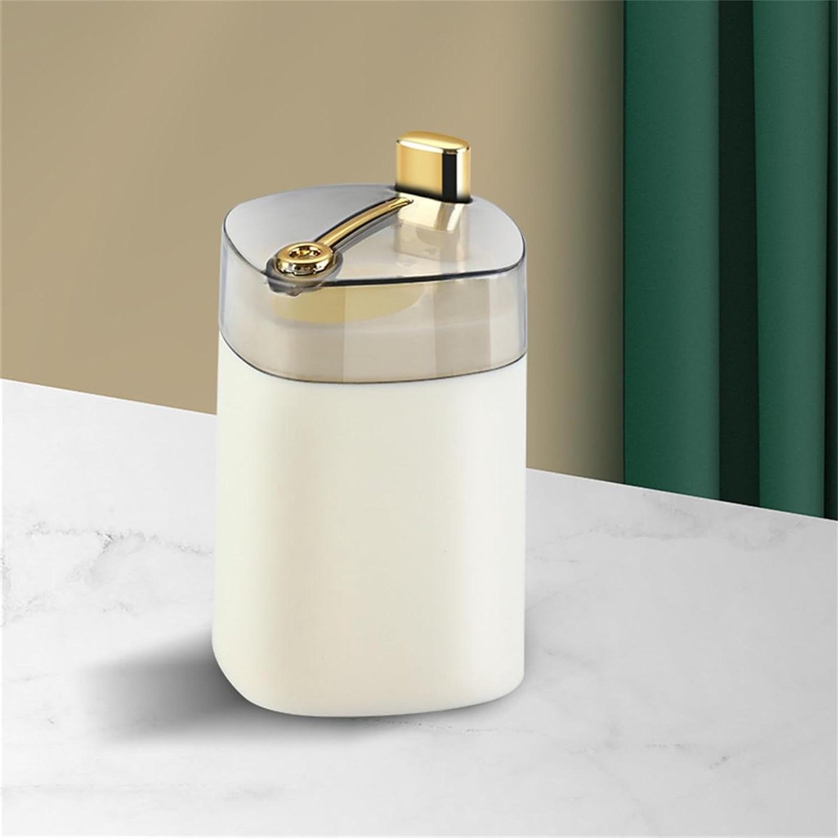 Tandenstoker Dispenser - Tandenstokerhouder Opberger - Hygiënisch Tandenstokers Gebruiken - Automatische Pop-Up Functie - 5.5 x 8.5 cm - Wit