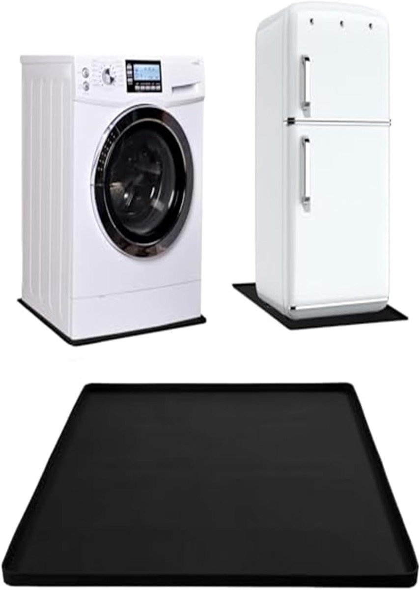 Koelkast Vriezer Mat - Lekbak Onderlegger - Apparaten Beschermen - Verhoogde Rand - 60x60cm - Grijs