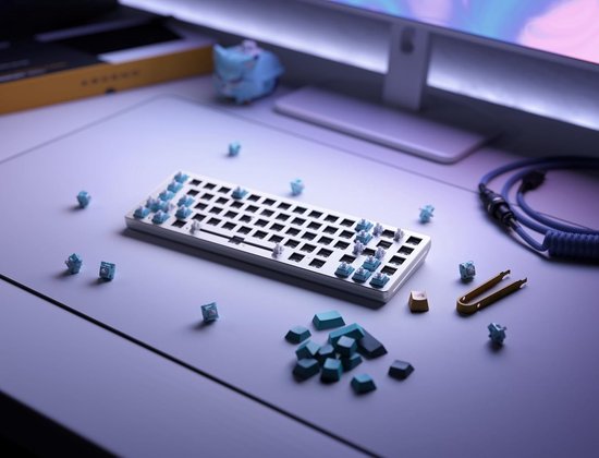 Mechanisch Toetsenbordframe - Compact Frame - Gaming Setup - Hot-swappable Switches - 65% Layout - Wit — afbeelding 3