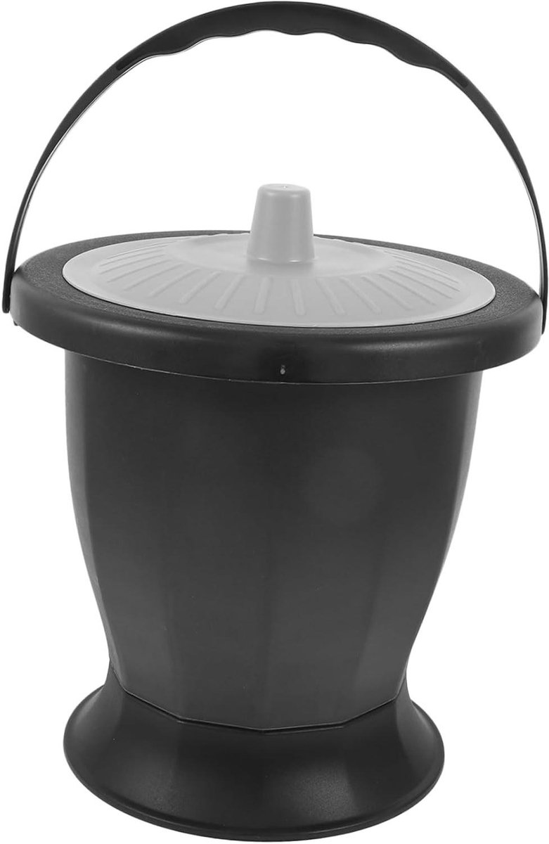 Draagbare Kamerpot - Urinoir Pot - Ouderen Zorg - Met Deksel - 25 cm - Wit