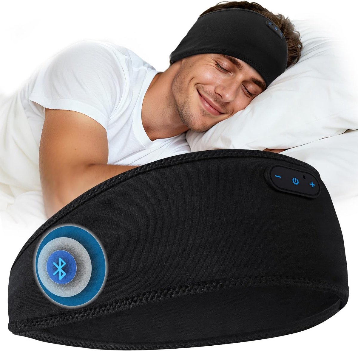 Superzachte Bluetooth Slaapkoptelefoon met Microfoon voor Training, Jogging en Yoga, Ideaal voor Ontspanning en Comfort