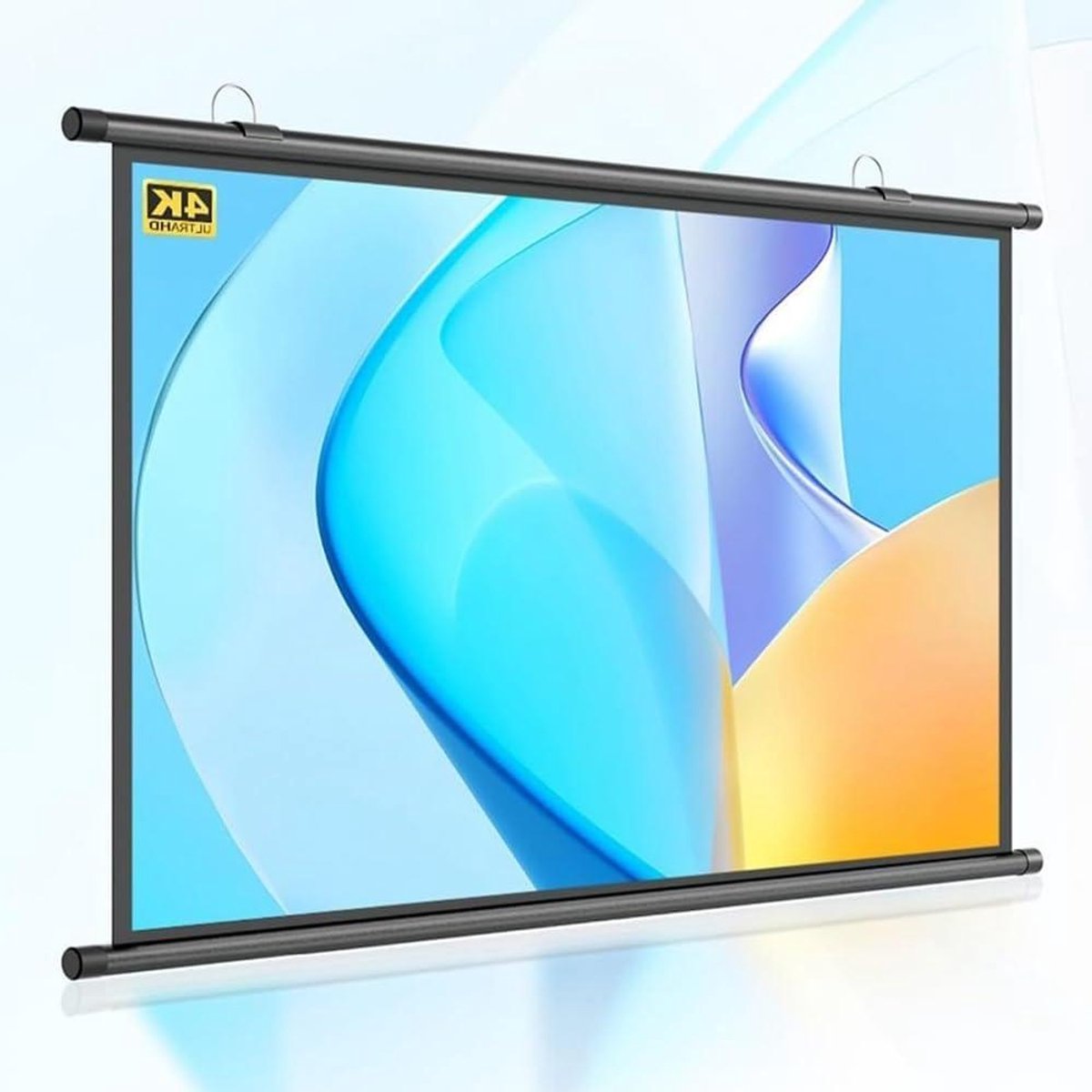 Projectiescherm - Filmscherm Beamer - Thuisbioscoop Maken - Kreukvrij Wit Glasvezel - 30 Inch 4:3 - Zwart