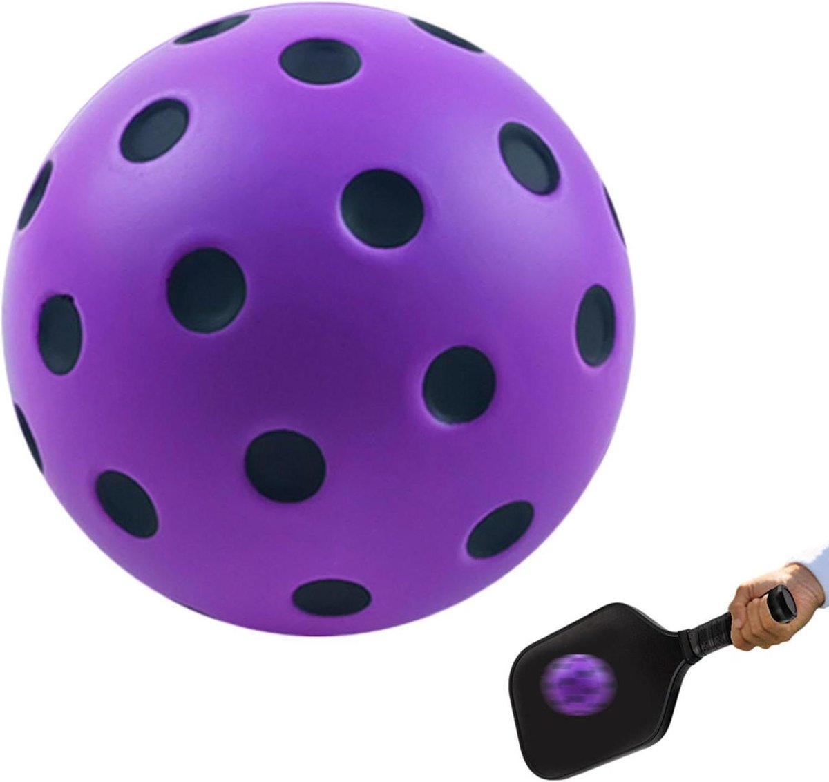 Pickleball Ballen - Sportballen Binnen - Indoor Training - Gedempt Geluid - 354 Inch Diameter - Paars