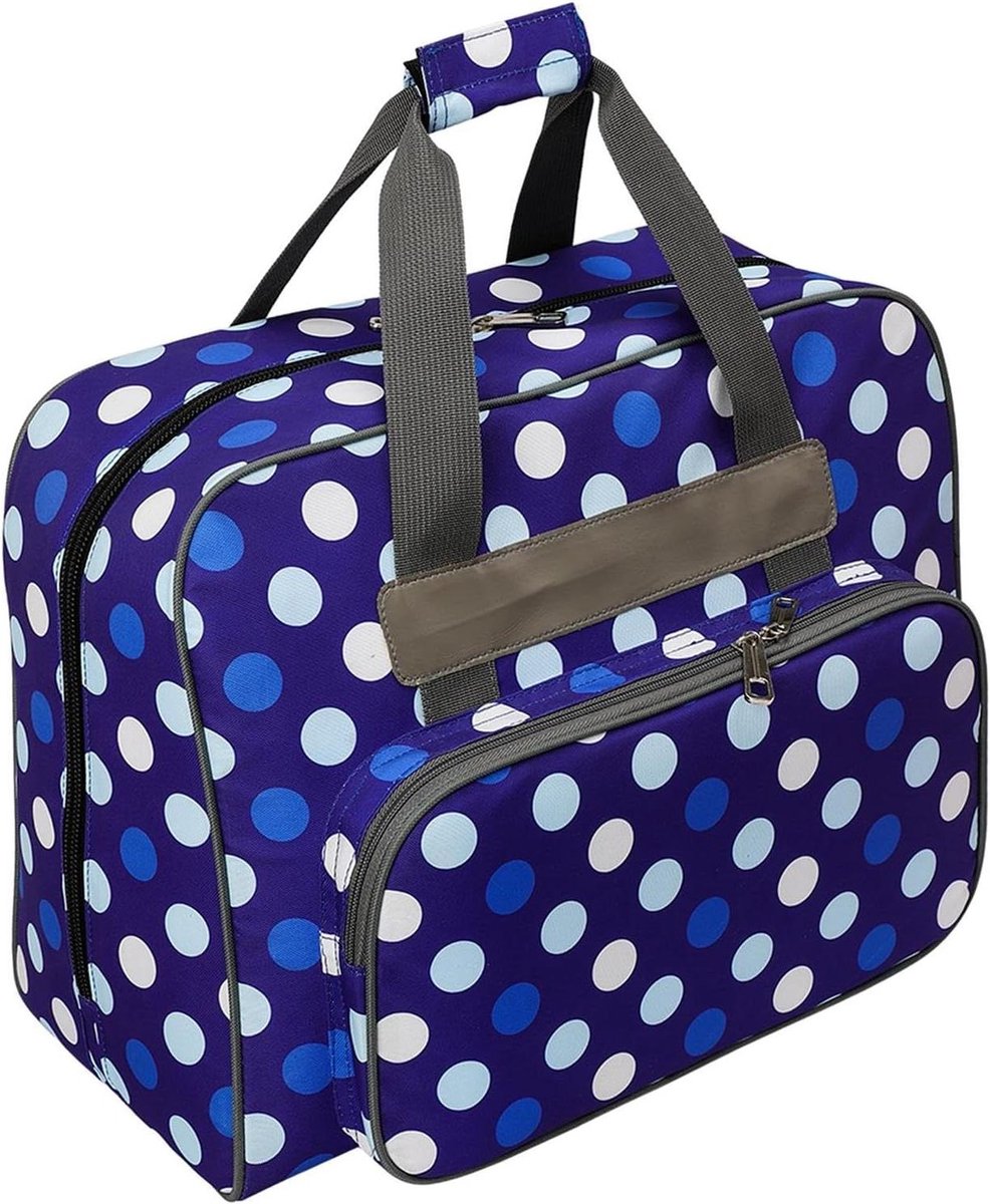 Guangcailun Draagbare naaimachine draagtas met grote capaciteit en stofwerende hoes, uitstekend geschikt voor thuisgebruik en op reis, Blauw, 48x24x31.8 cm