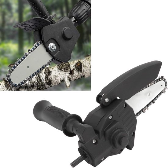 Mini Chainsaw Cordless, Small Electric Saw, Electric Hacksaw, Hand Drill to Chainsaw Converter Portable Mini Electric Saw Adapter Set with Handle and Chain van MINI — afbeelding 4