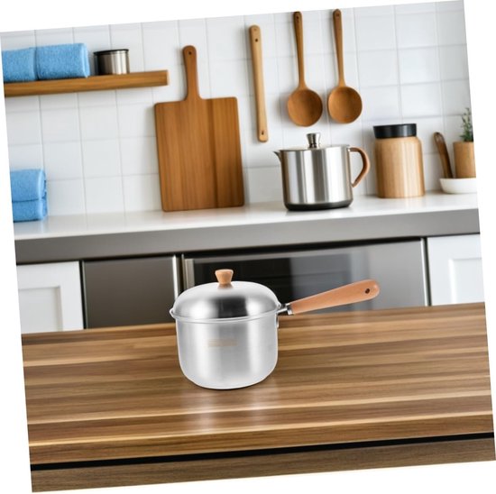 Kookpot Van Roestvrij Staal: 800 Ml Kleine Melkpot Met Verdikte Bodem, Snelle Warmtegeleiding, Multifunctionele Melkkoker Voor Gasfornuizen — afbeelding 5