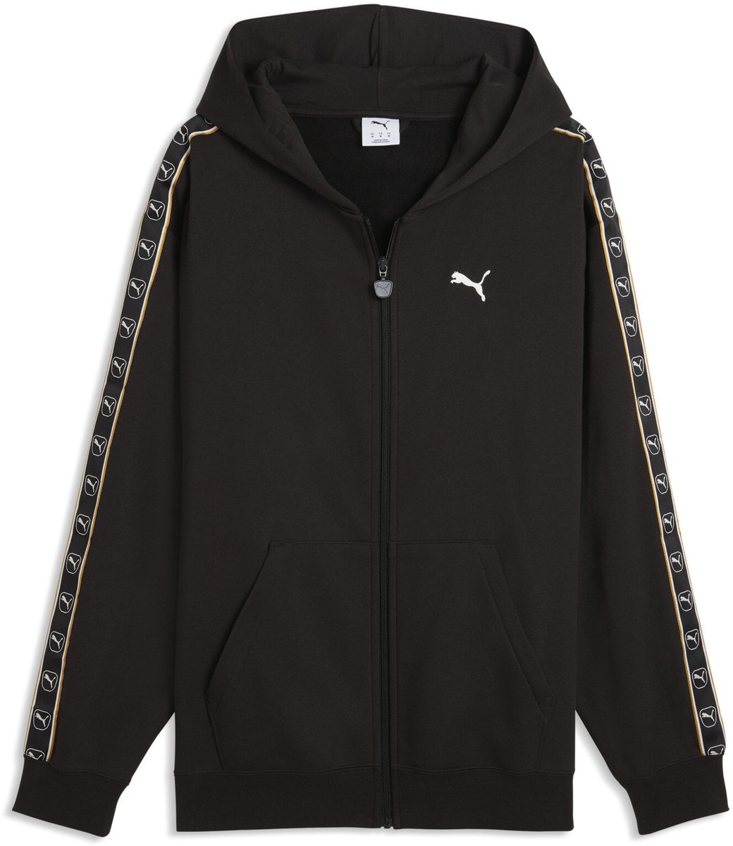 ESS ELEVATED TAPE Relaxed Full-Zip Hoodie FL Zwart