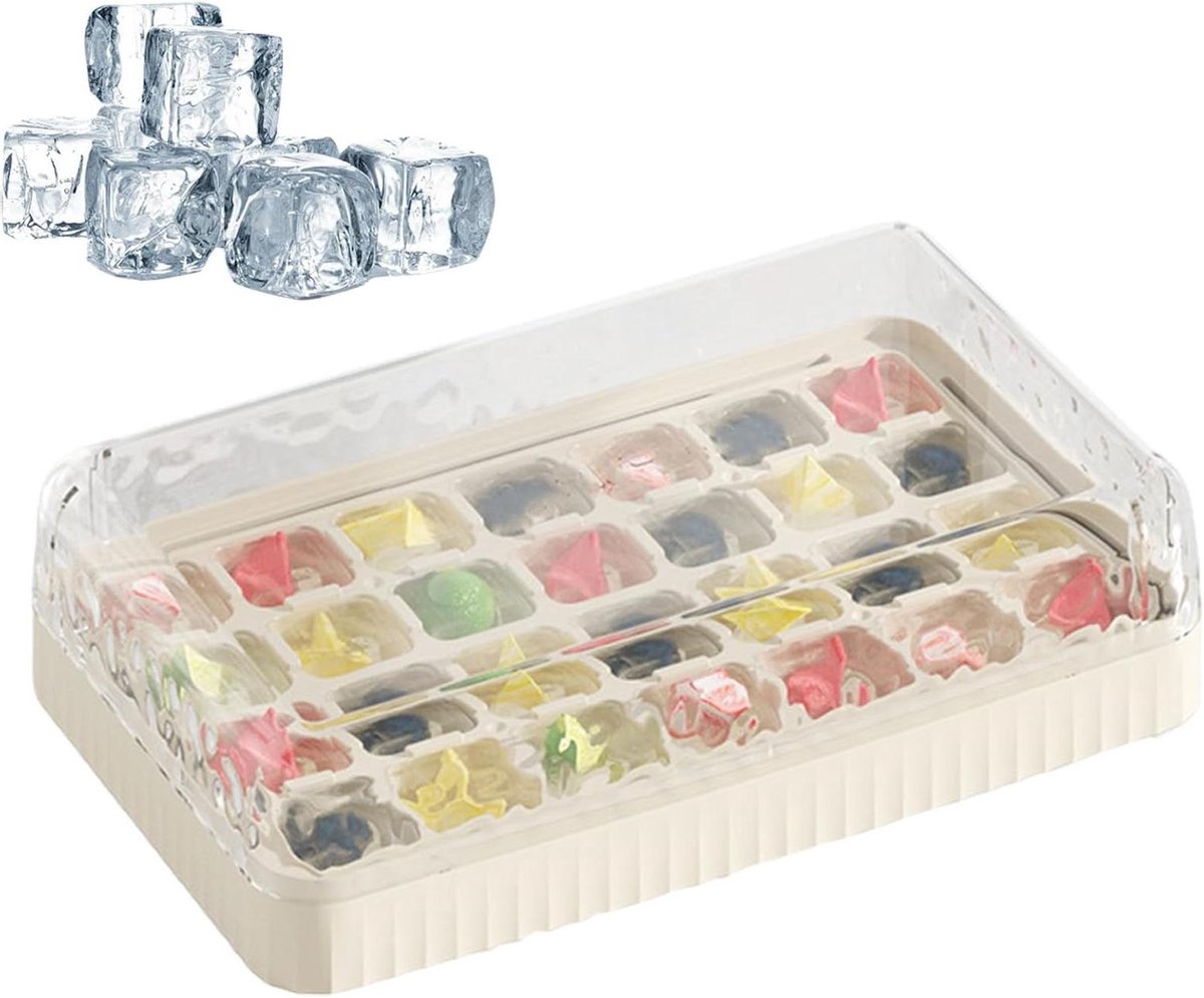 IJsblokjesvorm - Vriesvorm Blokjes - Dranken Koelen - Stapelbaar Waterdicht - 16x5x5 cm - Wit