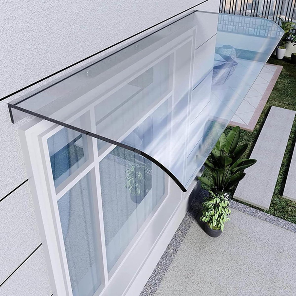 Deurluifel - Regenkap - Bescherming Buiten - Polycarbonaat Paneel - 50x100cm - Transparant