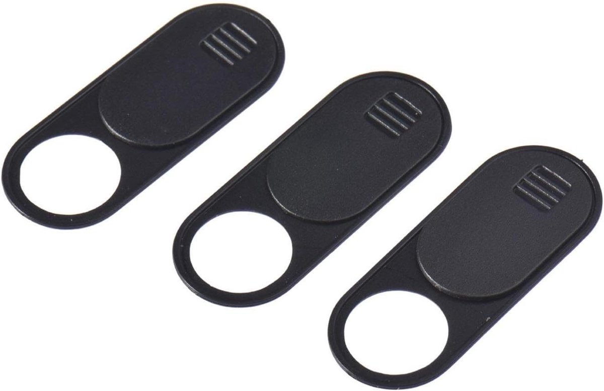 Webcam Afdekking - Privacy Cover - Digitale Veiligheid - Ultradun Ontwerp - 07 mm Dik - Zwart