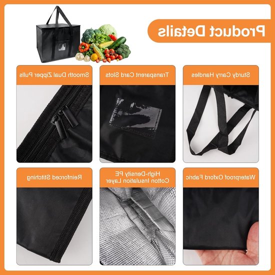 Dailygoods- Koeltas 40 Liter - Opvouwbaar - Waterdicht - Lekvrij - Thermotas - Hoogwaardig Oxford-doek - Voor Outdoor/Camping — afbeelding 2