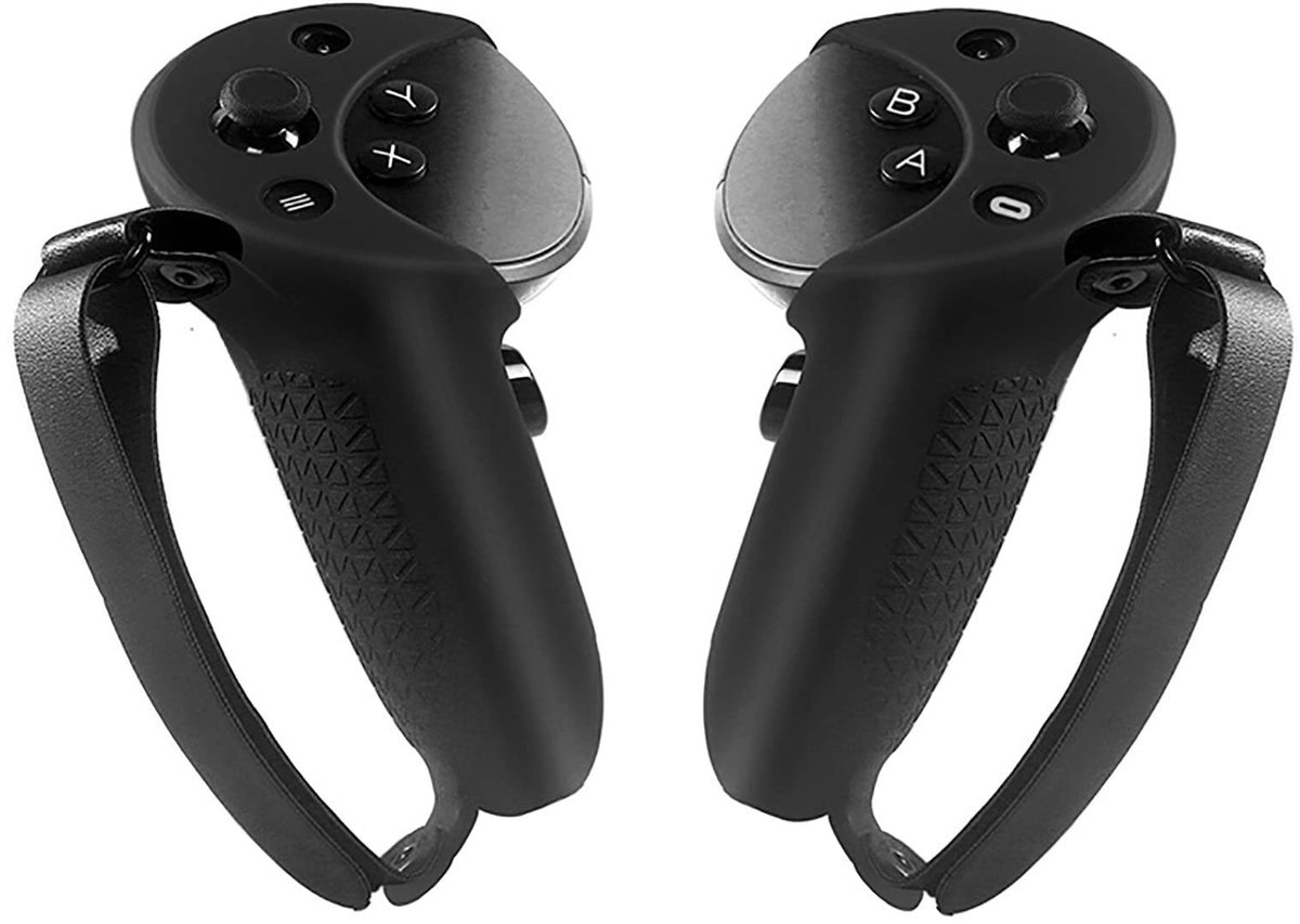 Dailygoody - Solidchoice - Dailygoody - Handvat Grip Cover - Siliconen Bescherming - Zwart - Verstelbare Hand Strap - Vervangaccessoires voor VR Gaming - Geschikt voor Meta Ques