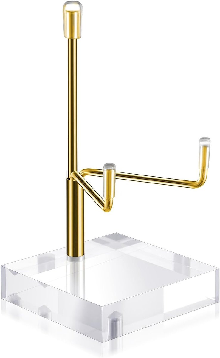 Verstelbare metalen fotostandaard met acryl basis voor decoratieve boeken en platen, ideaal voor thuisdecoratie en tentoonstellingen van stenen en geodes