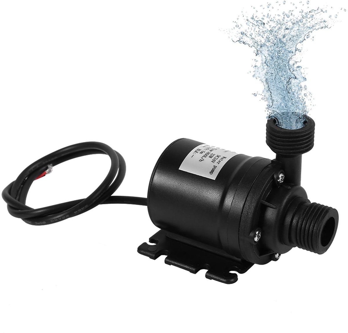 Dailygoody - Mini Waterpomp - 800L/H - Duurzaam en efficiënt - Zwart - Warm Water Circulatiepomp - Perfect voor zonne-energie toepassingen - Ideaal vo.