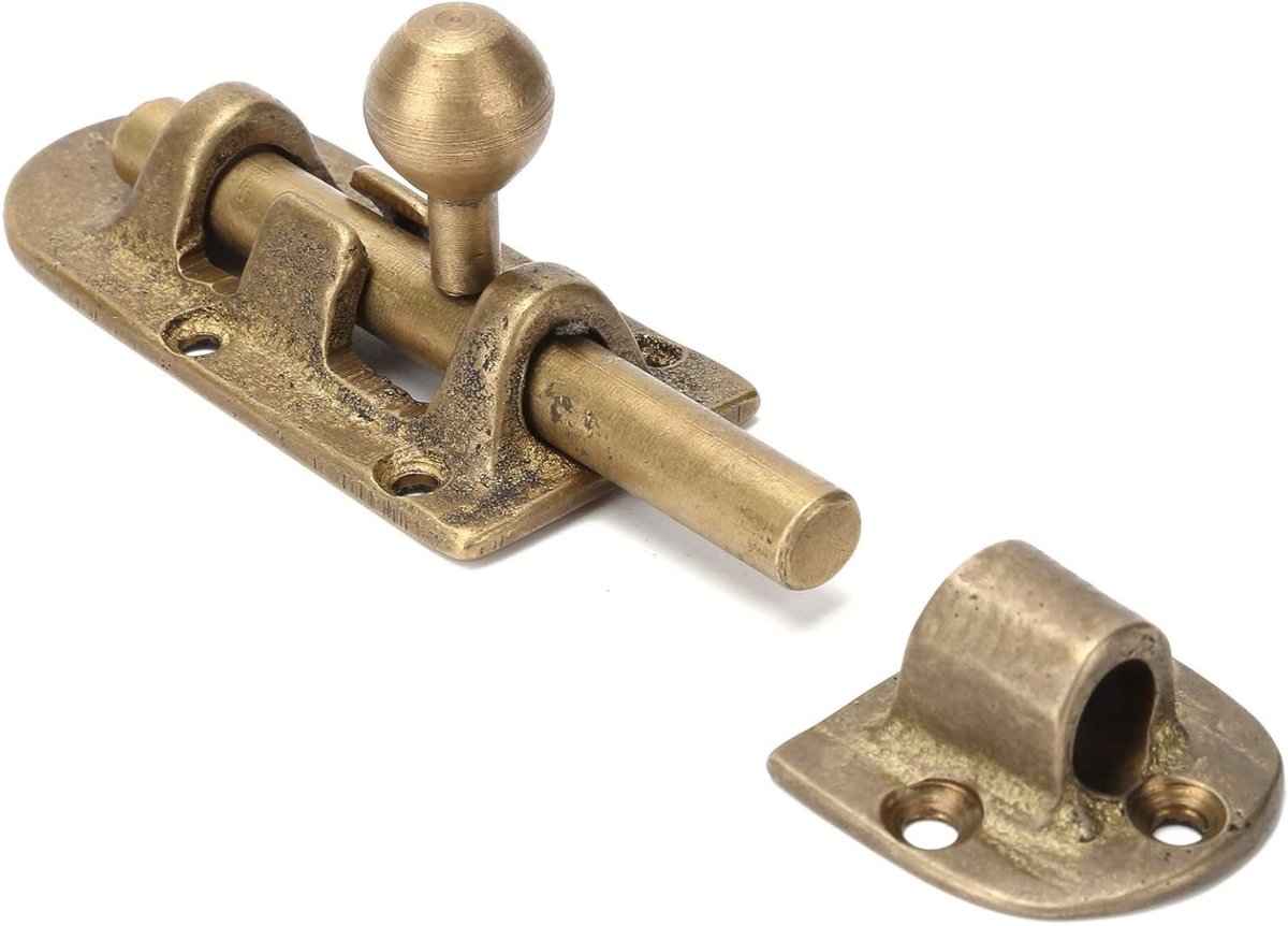 Vintage messing deurvergrendeling, antieke sluiting voor deuren en ramen, schuifslot en hardware accessoires
