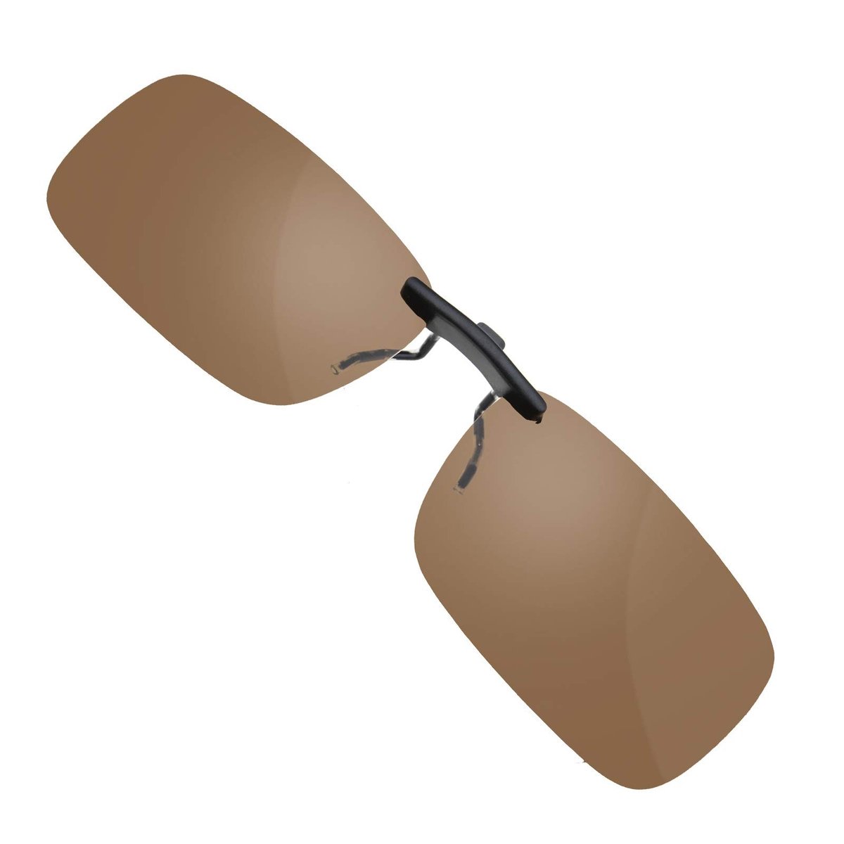 Dailygoody - Frameloze clip-on zonnebril - UV400 bescherming - Donkerbruin - Gepolariseerd - Ideaal voor autorijden en buitensport