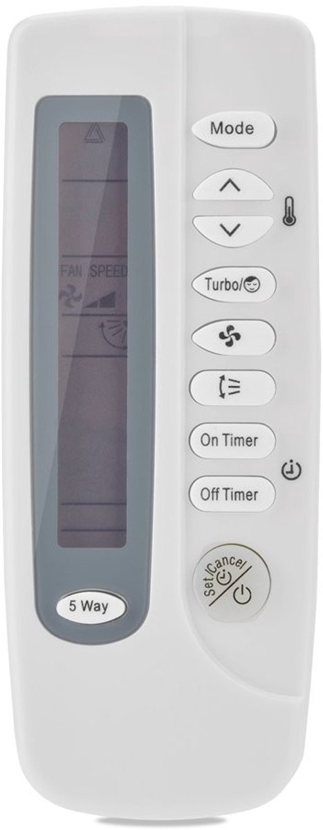 Dailygoody - Universele Afstandsbediening - Geschikt voor Samsung Airco - LCD Scherm - Wit - Handig en Draagbaar - 10 Meter Bereik - 25 Knoppen