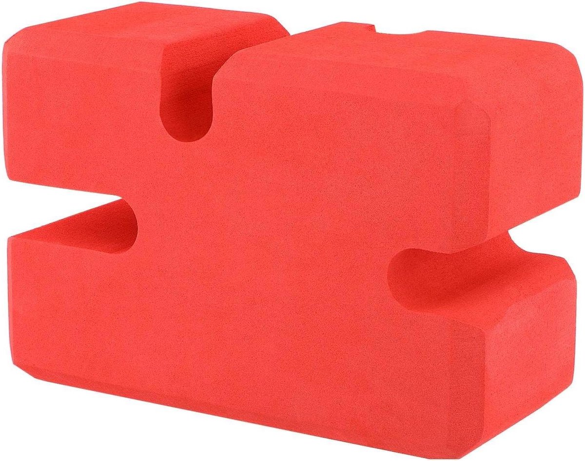 Bankdruk Blok - Fitness Trainer - Gewichtheffen - Hoge Dichtheid Schuim - 19 x 14 x 9 cm - Rood