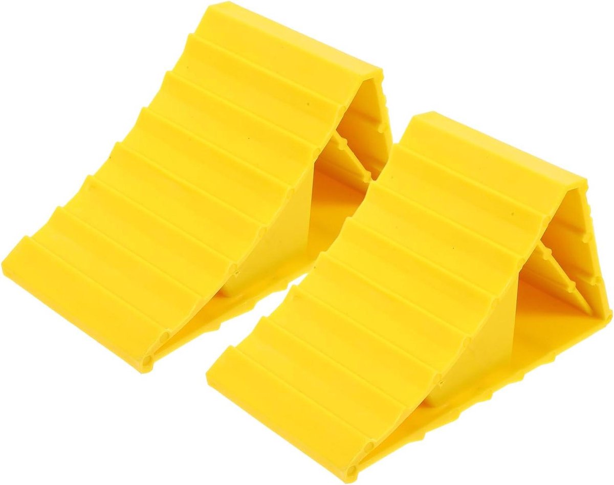 Wielkeggen met Handvat - Aanhangerblokken Remblokken - Voertuig Stabiliseren - Robuuste ABS Constructie - 165 x 9 x 83 cm