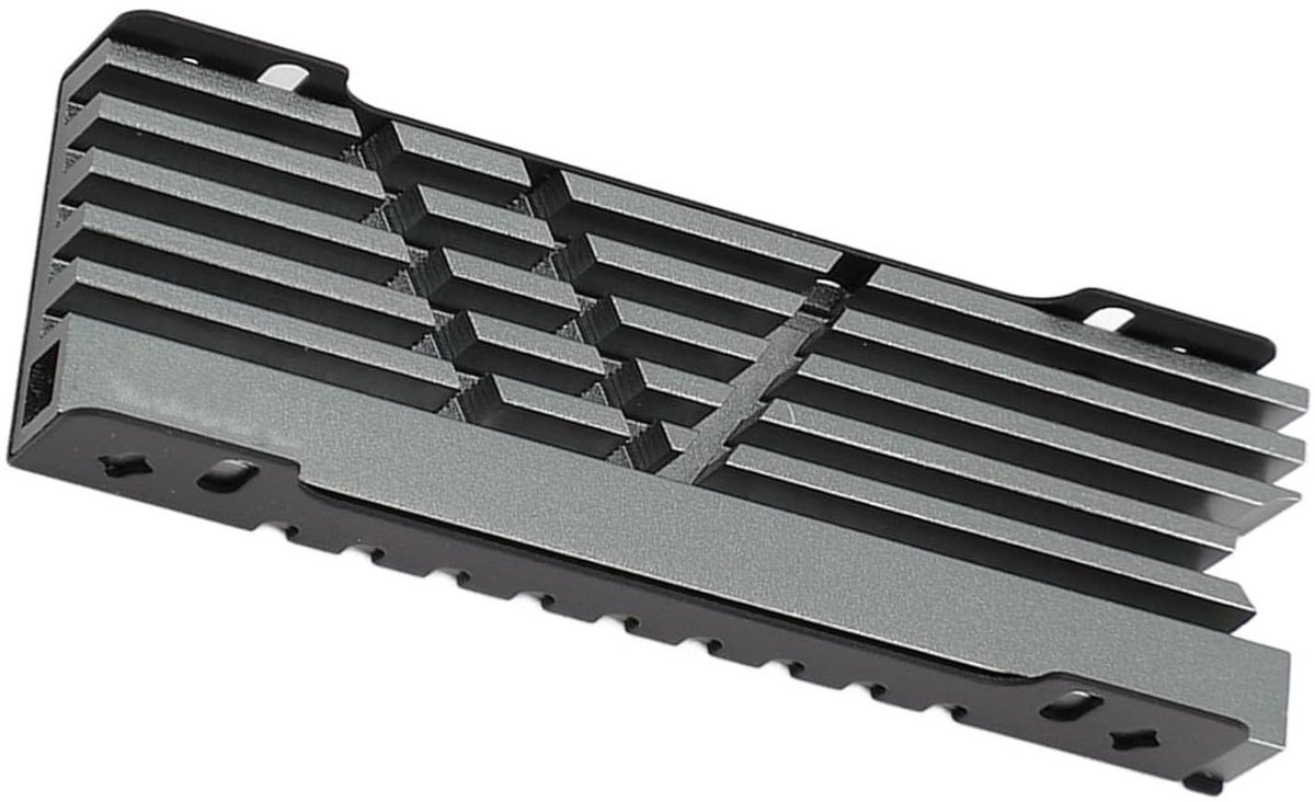 M.2 SSD Koellichaam - NVMe Heatsink Dubbelzijdig - Oververhitting Voorkomen - Nano Thermische Pad - 2280 Formaat - Grijs