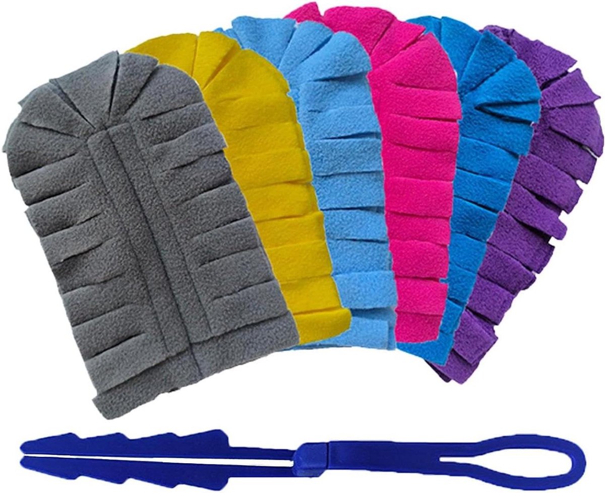 Stofzuiger navullingen - Duster pads - Stof verwijderen - Herbruikbaar en wasbaar - 6 stuks - Meerkleurig