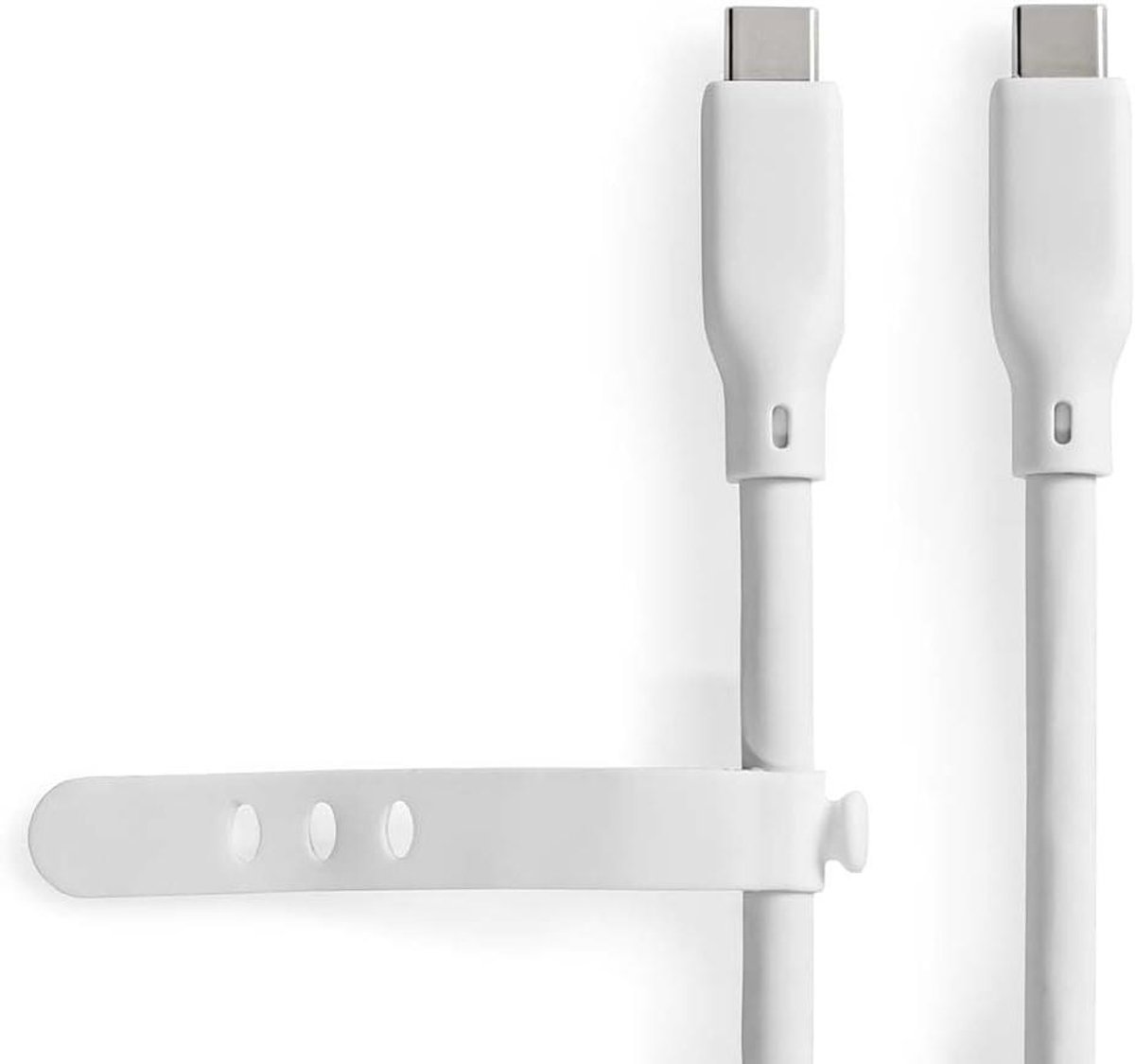 USB-C Kabel - Datakabel Opladerkabel - Snel Opladen Data - Flexibel Siliconen - 1 meter - Wit