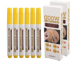 Scorch Pen Markers - Houtbrand Pen - Houtbewerking Projecten - Precisie Tip - 6 Stuks - Bruin