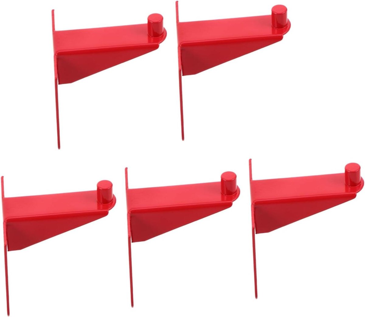 Brandblusser Ophangbeugel - Brandblusser Houder - Veiligheid Organiseren - Corrosiebestendig Staal - 6.5 x 6.5 cm - Rood
