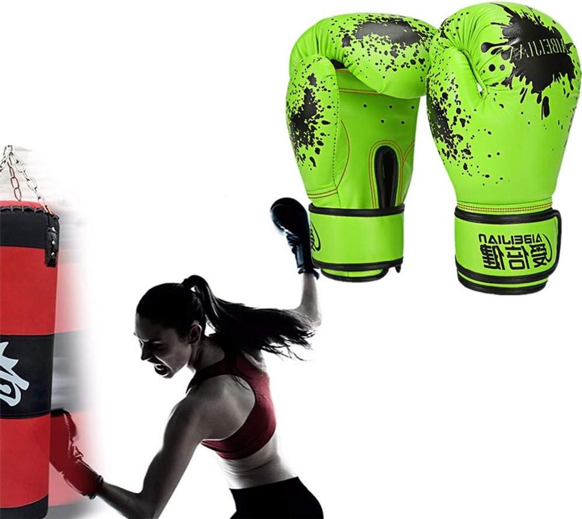 Bokshandschoenen en Pads - Trainingshandschoenen Bokszak - Boksen en Kickboksen - Haak en Lus Sluiting - Volwassene - Groen